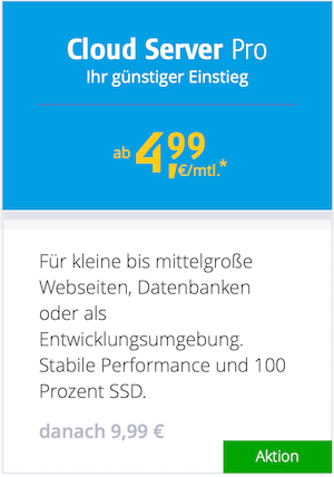 Alfahosting Gutscheincode für Server Cloud Pro günstig